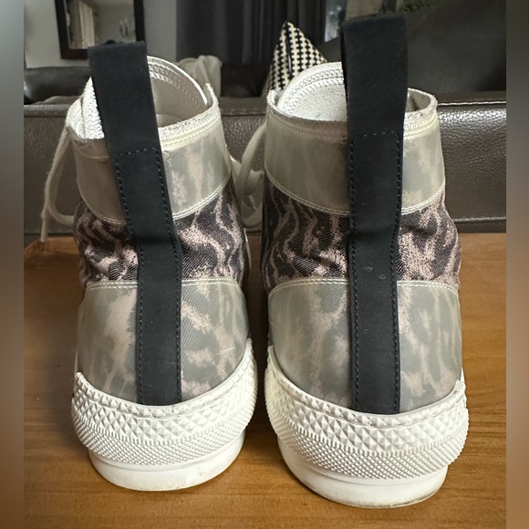 Dior B23 High-Top Sneakers Leopard Canvas Print Unisex Size 41 Women’s 10 RARE - Picture 6 of 14